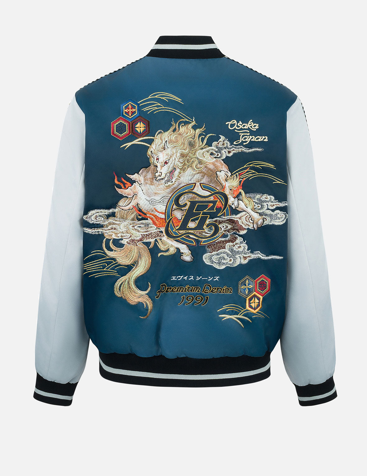 白沢刺繍レギュラーフィットスカジャン – EVISU