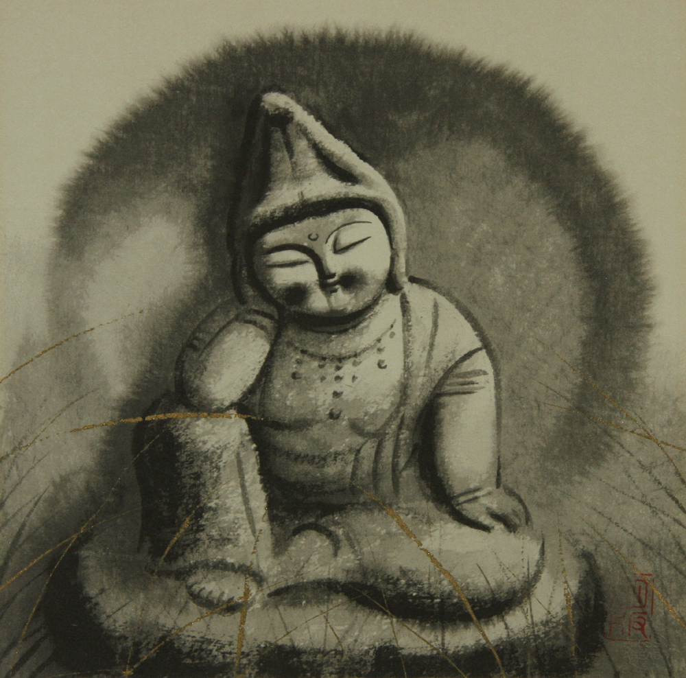 龝月 明 「野の佛」 Akira Akizuki - 創業36年 美術品販売 Gallery Tanabe