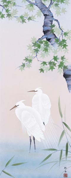 楽天市場】掛け軸 四季花鳥揃 (長江桂舟) 送料無料 掛軸 : 掛け軸