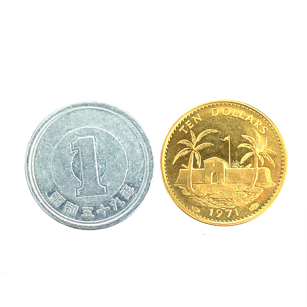 楽天市場】バハマ諸島 10ドル金貨 エリザベス女王二世 K22 1971年 3.9g