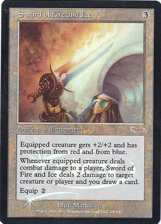 FOIL)火と氷の剣/Sword of Fire and Ice《英語》【Judge Promos】
