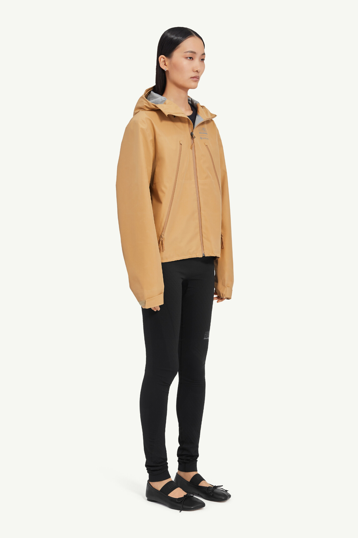 Coffee Windbreaker branded MM6 x Salomon | MM6