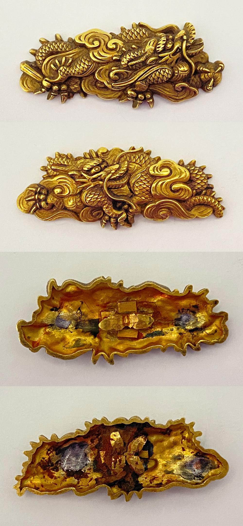 目貫 無銘 加賀金工 雲龍図 / Menuki Mumei Kaga Kinko - 勝武堂