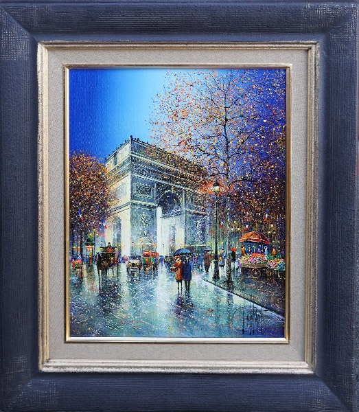 パリ、夕暮れの凱旋門(6号)｜銀座の絵画販売・買取の画廊ー翠波画廊