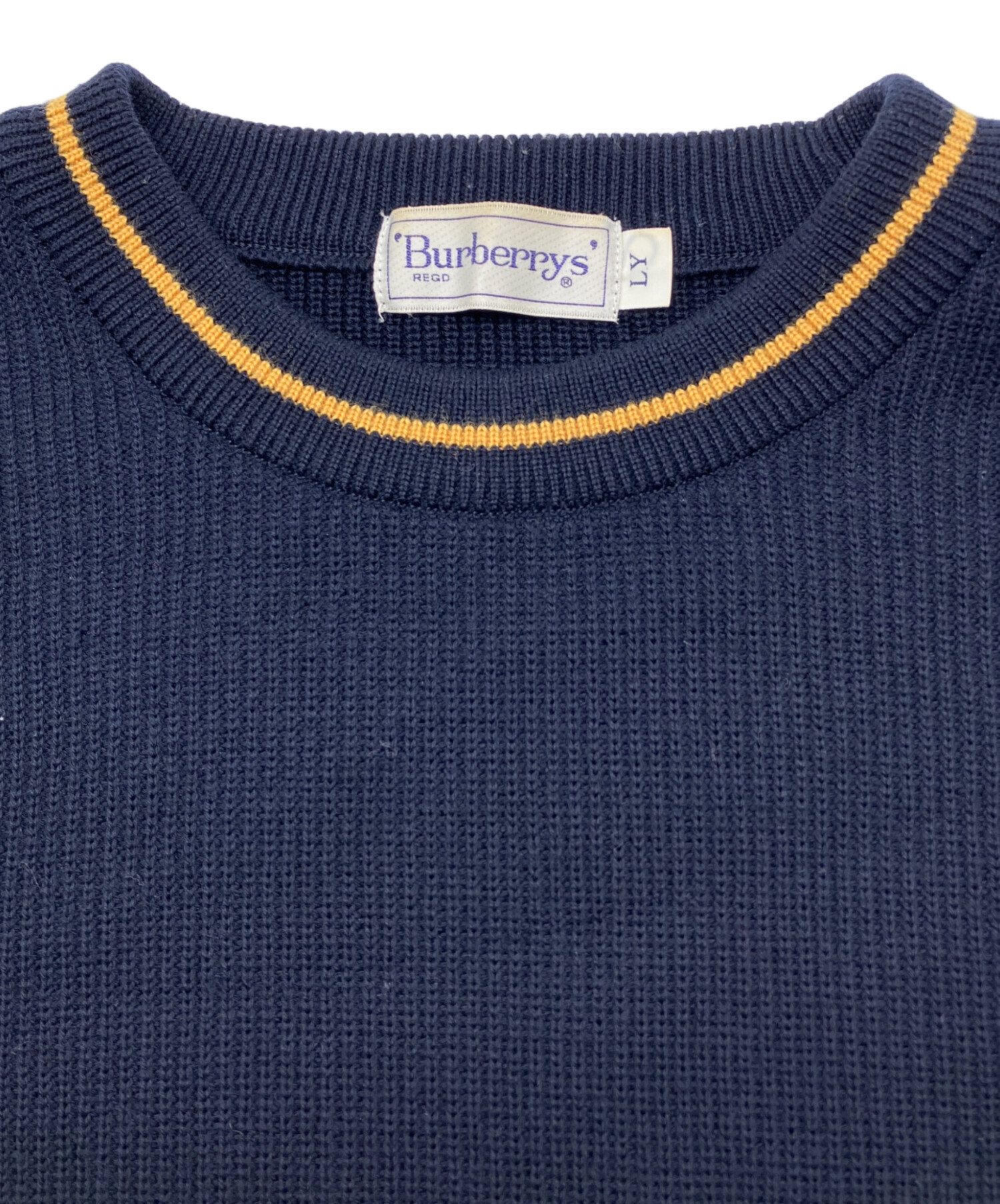中古・古着通販】Burberry's (バーバリー) 90sロゴ刺繍ニット 白タグ