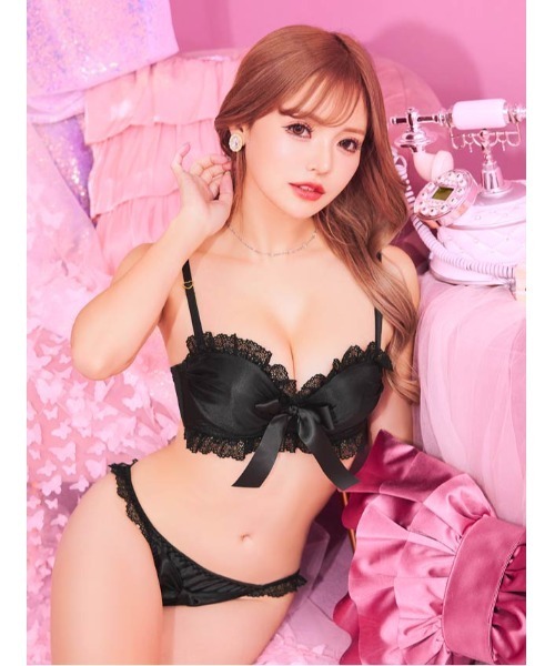 ブラジャー ショーツセット トゥインクル サテン ＆ フルバック