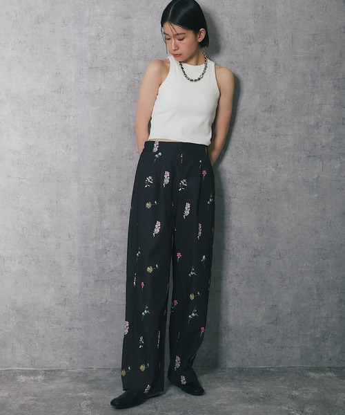 パンツ 「セットアップ対応」花柄パンツ レディース : ZOZOTOWN Yahoo