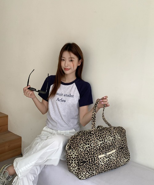 lilful ボストンバッグ レオパード ヒョウ柄 ボストンバッグ 大容量