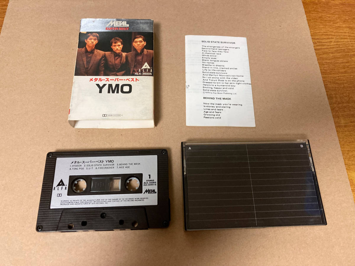 YMO 写真カセット インデックス14枚 ヴィンテージ YMO 写真カセット