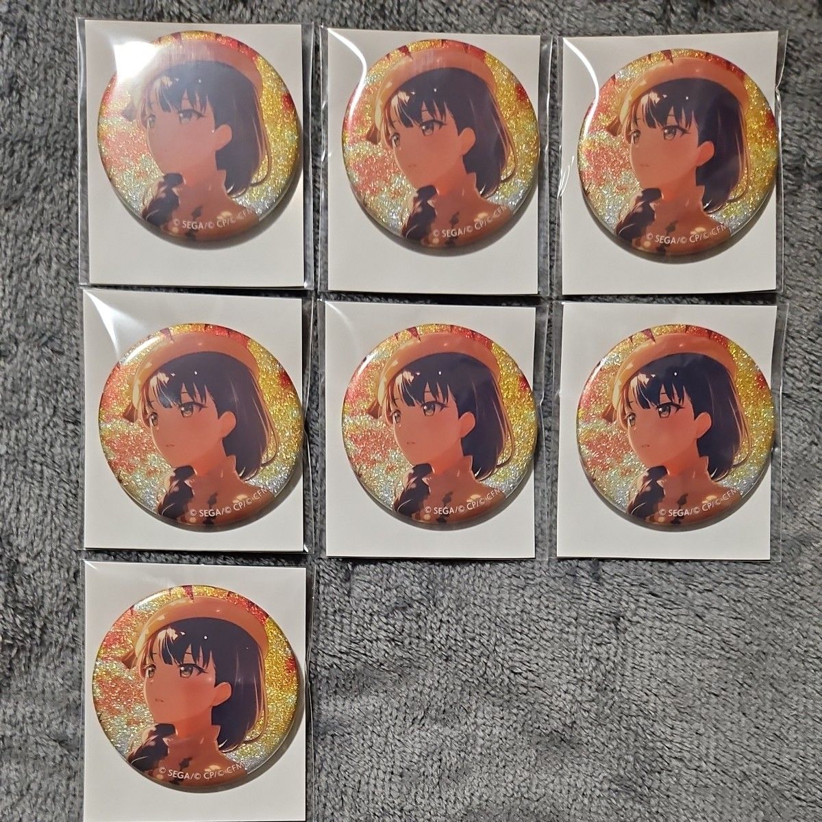 プロセカ 桐谷遥 グリ缶 40b バレンタイン 缶バッジ グリッター缶