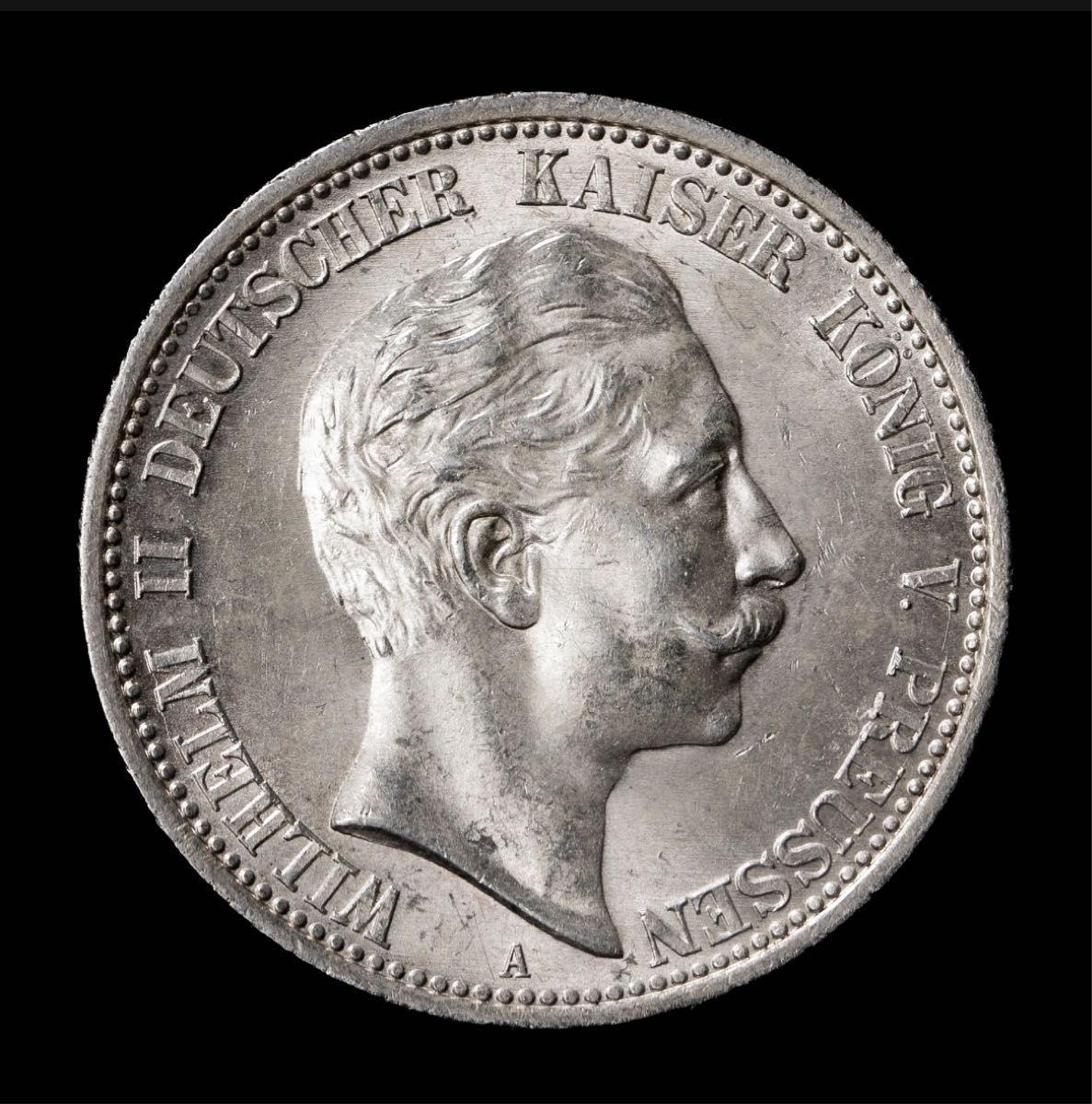 ドイツ・プロイセン王国ヴィルヘルム2世2マルク銀貨(1908年)｜Yahoo