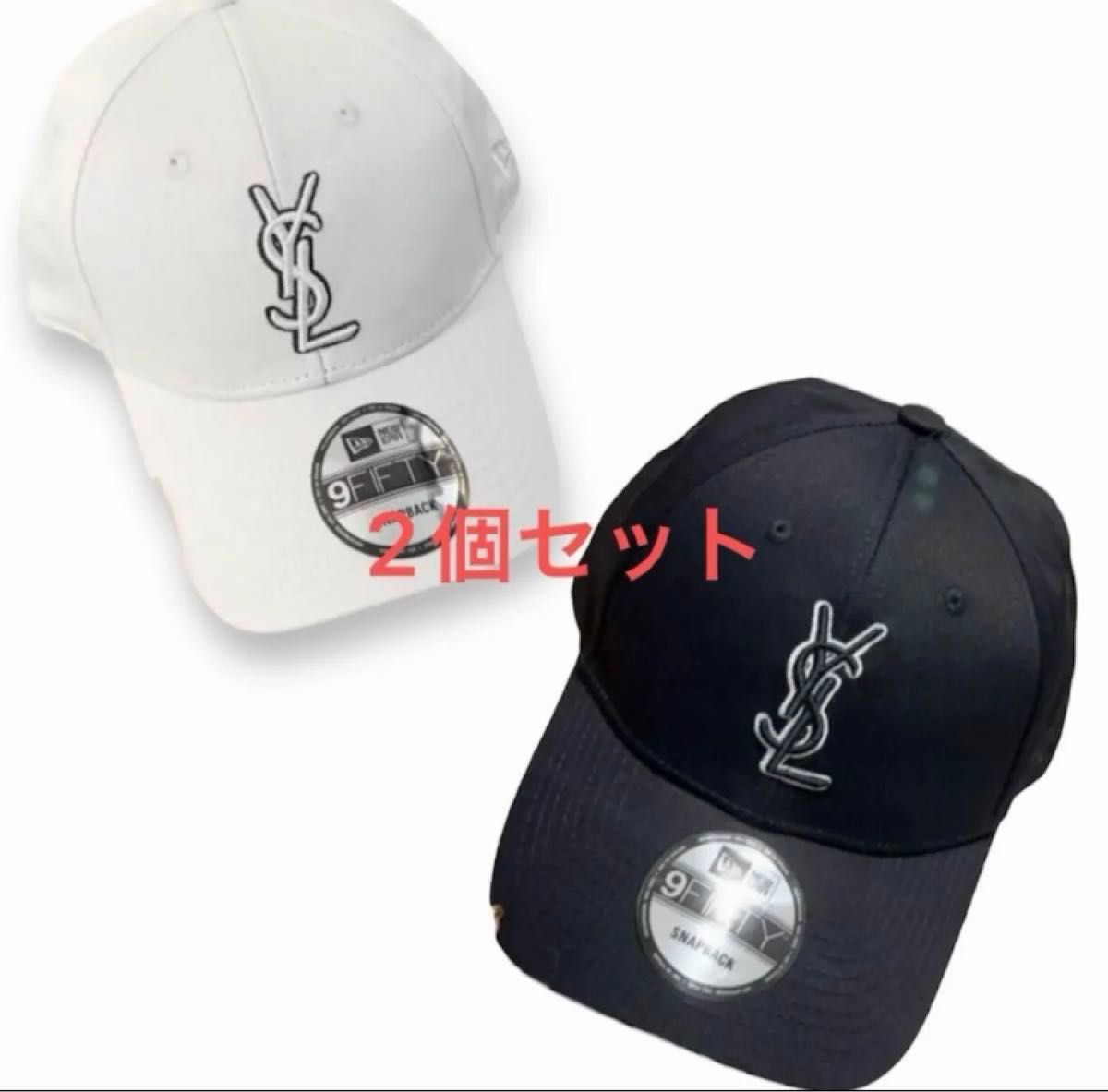 日本未発売 サンローランSaint Laurent x New Era コラボ キャップ BW