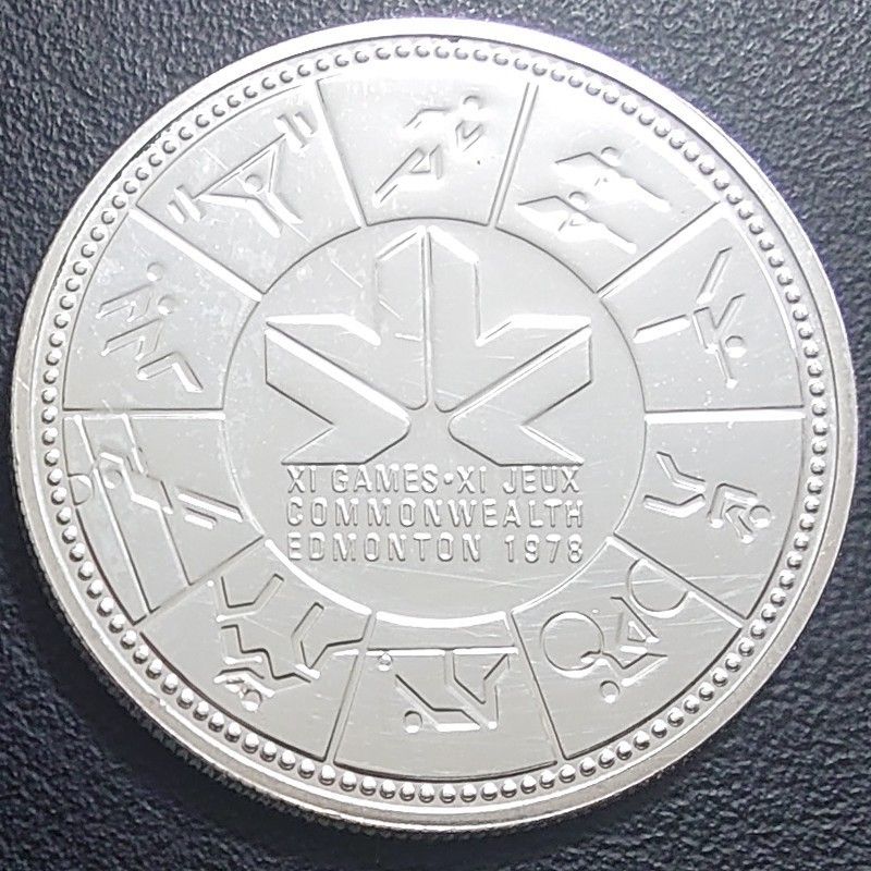 1978年 カナダ銀貨 1ドル コモンウェルスゲームズ記念銀貨 プルーフ
