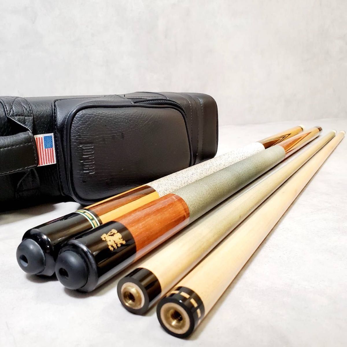 3点セット】ADAM アダム ビリヤードキュー（キュー2本＋ケース1個