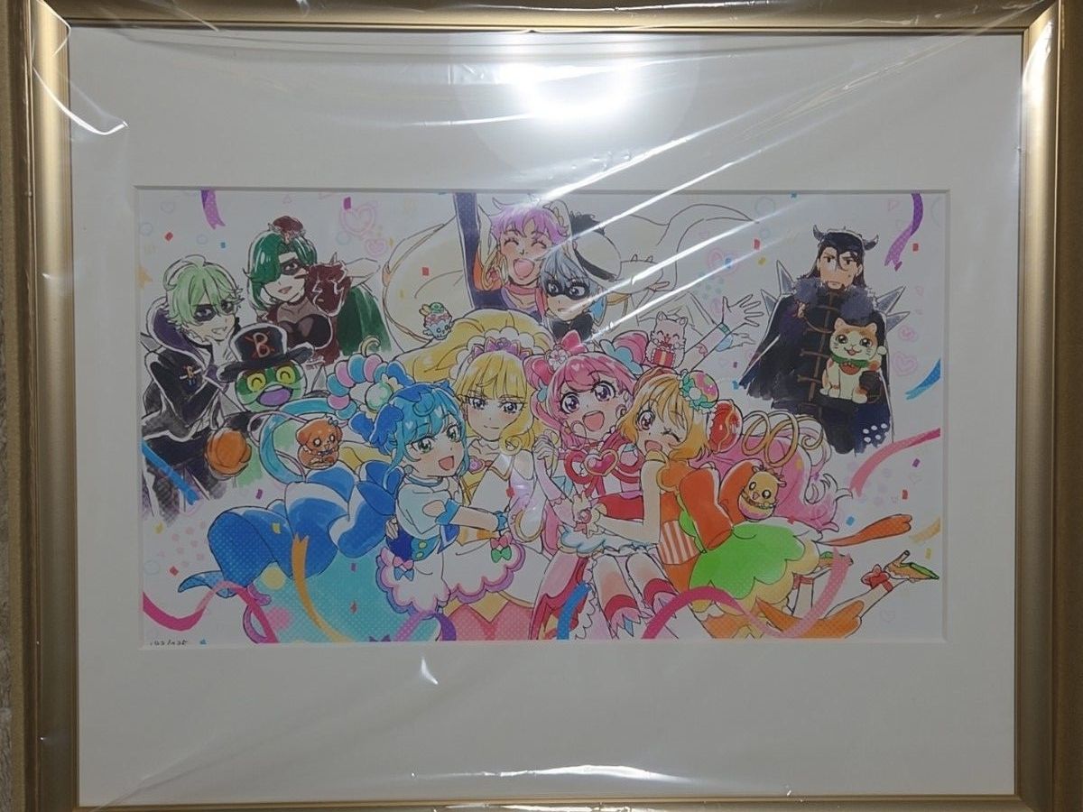 デリシャスパーティプリキュア 感謝祭 額装高精細イラスト アニメ最終