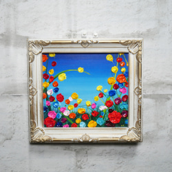 油絵 絵画 【白いお花畑】 絵画 HR 通販 14136898｜Creema(クリーマ