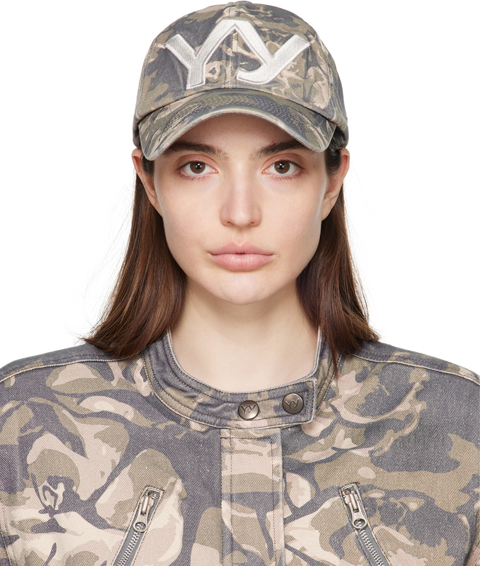 OPEN YY Khaki Camo Ball Cap OPEN YY