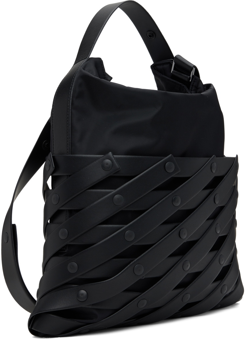 Issey Miyake Black Spiral Grid Bag Issey Miyake Men