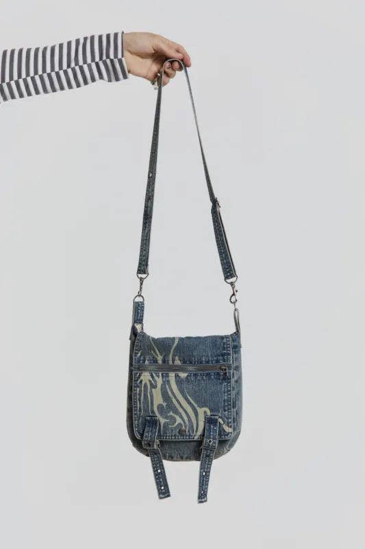 Washed Black Stellar Denim Messenger Bag | Parallel