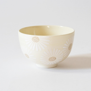 抹茶碗 白菊刷毛目銀彩／西川貞三郎商店（にしかわていざぶろうしょう