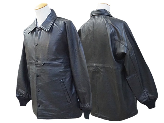 全2色【BLUCO/ブルコ】2024AW「Leather Coach Jacket/レザーコーチ