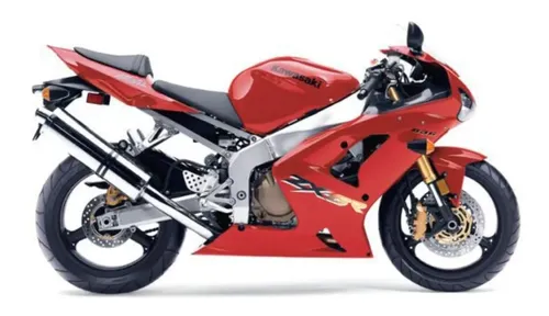 Kit Adesivos Compativeis Kawasaki Ninja Zx-6r 03-06 Vermelha