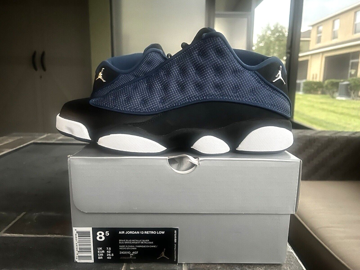 BNIB Nike Air Jordan 13 Retro 2017 Low Brave Blue SZ 8.5 Jumpman