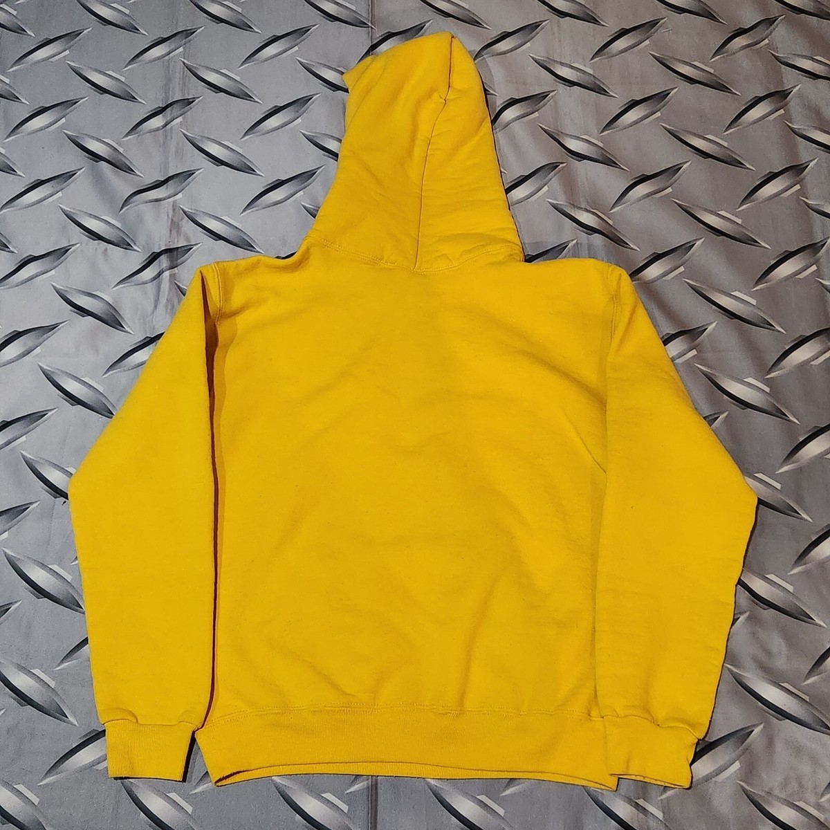 Vintage 80s Russell Athletic Yellow Pullover Hoodie Sweatshirt