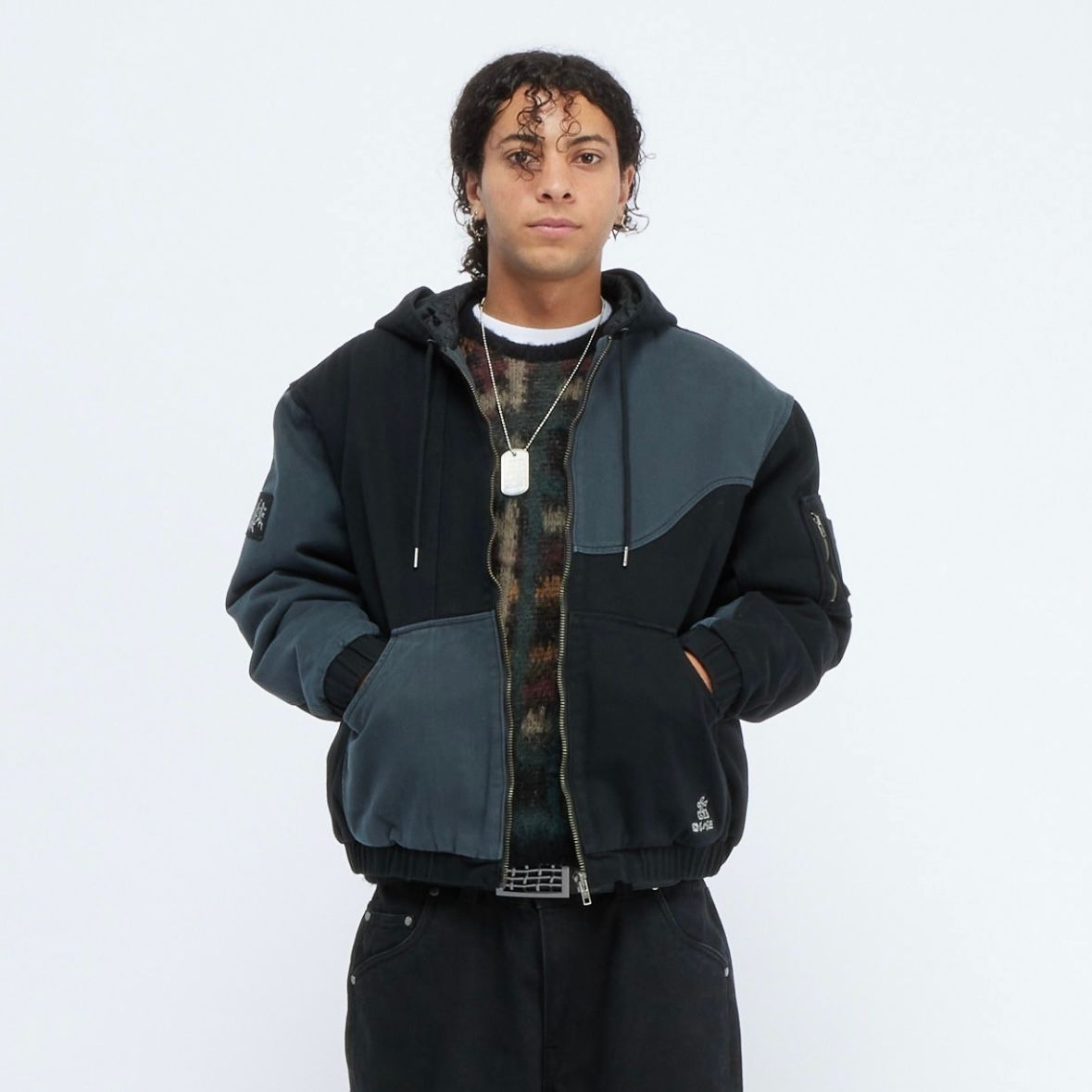Dime - 【残りわずか】Panel Denim Hooded Bomber | ACRMTSM ONLINE STORE