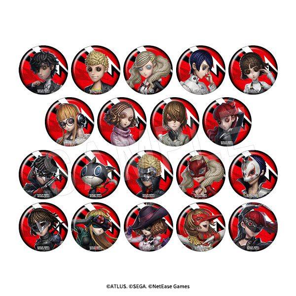 第五人格×ペルソナ トレーディング グリッター缶バッジ 19個入BOX