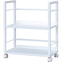 Amazon | ナカバヤシ ファイルワゴン 2段 ホワイト CWA-002W | 物品棚