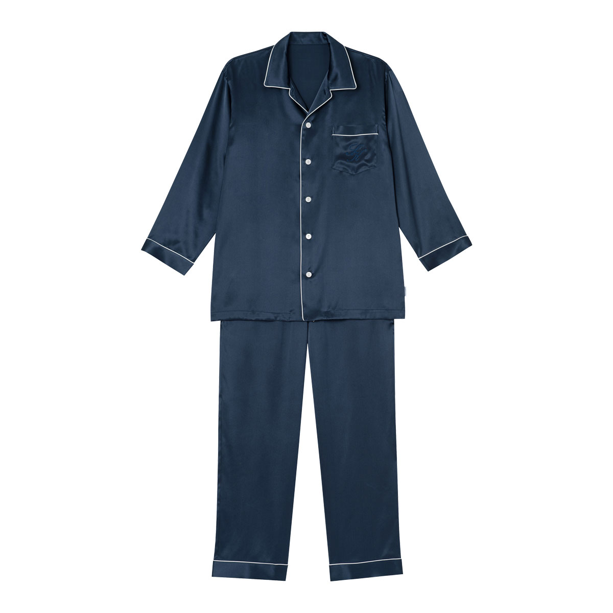 ワコール Wacoal 睡眠科学 シルクサテン メンズ シャツパジャマ シルク