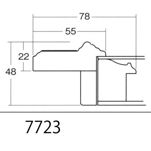 額縁 油彩額縁 7723 SM(227×158) （アクリル仕様・木製・油絵用額縁