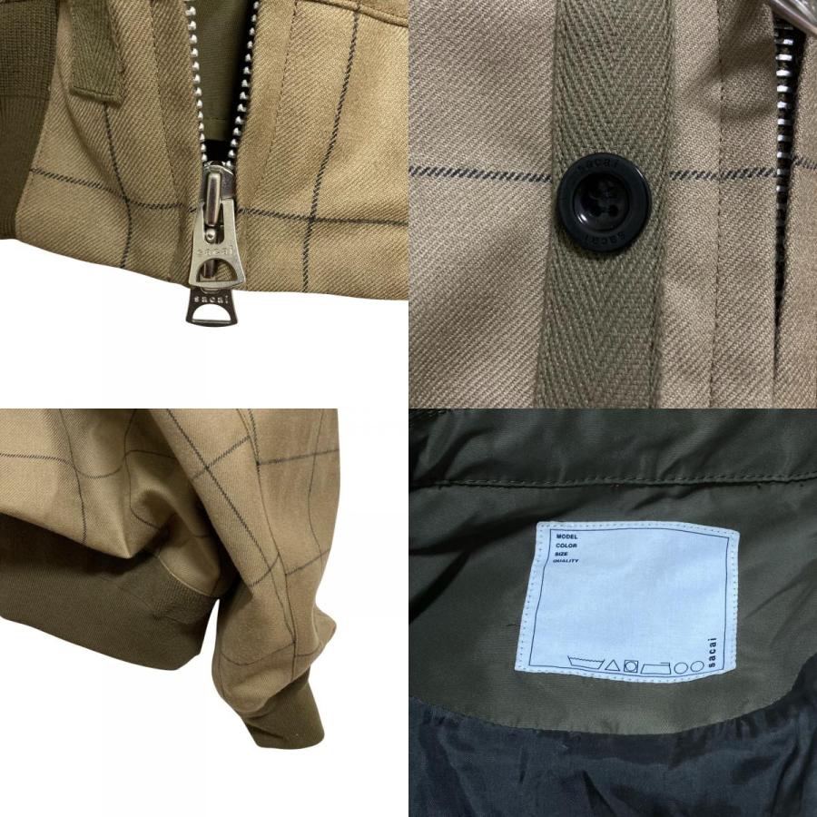 sacai（サカイ） 良品 Windowpane Blouson ウィンドウペーンブルゾン