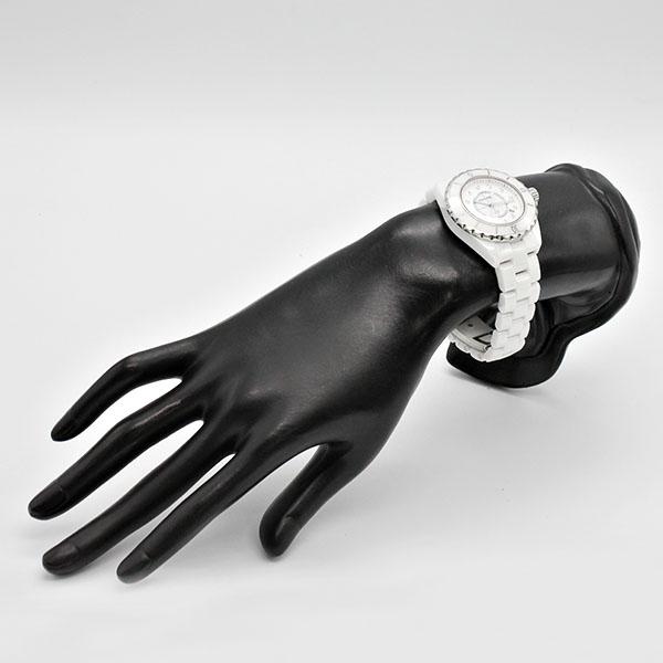 J12 シャネル CHANEL ホワイトセラミック/SS 12Pダイヤモンド ホワイト