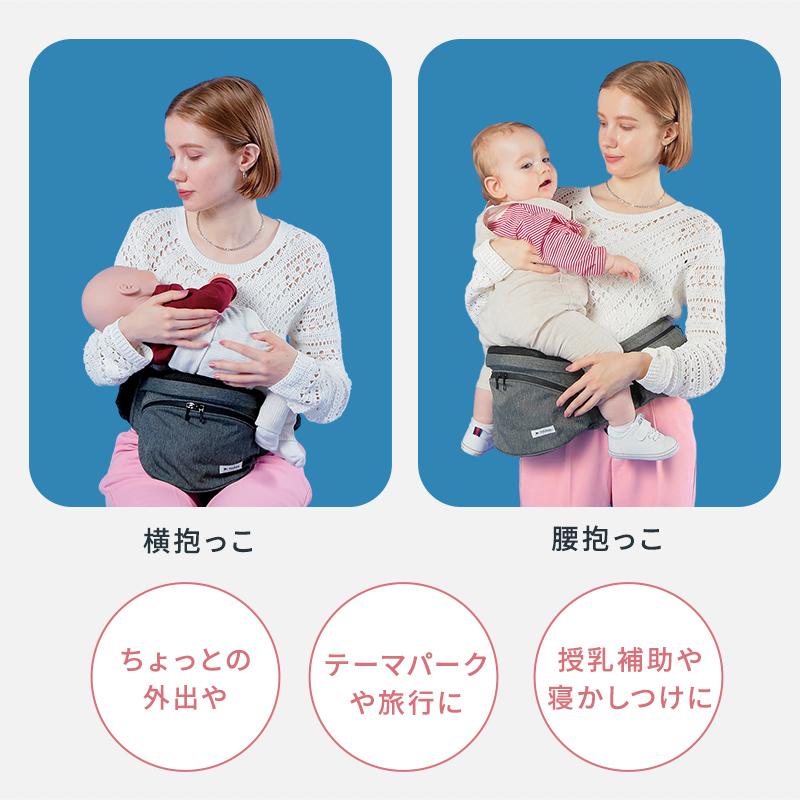 最新モデル ポルバン アドバンス ヒップシート アイスグレー