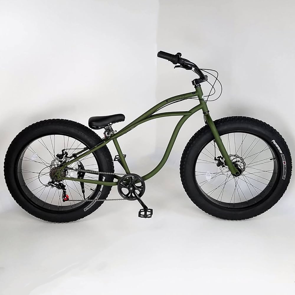 Amazon | 【マットオリーブ】26インチ ビーチクルーザーフレーム