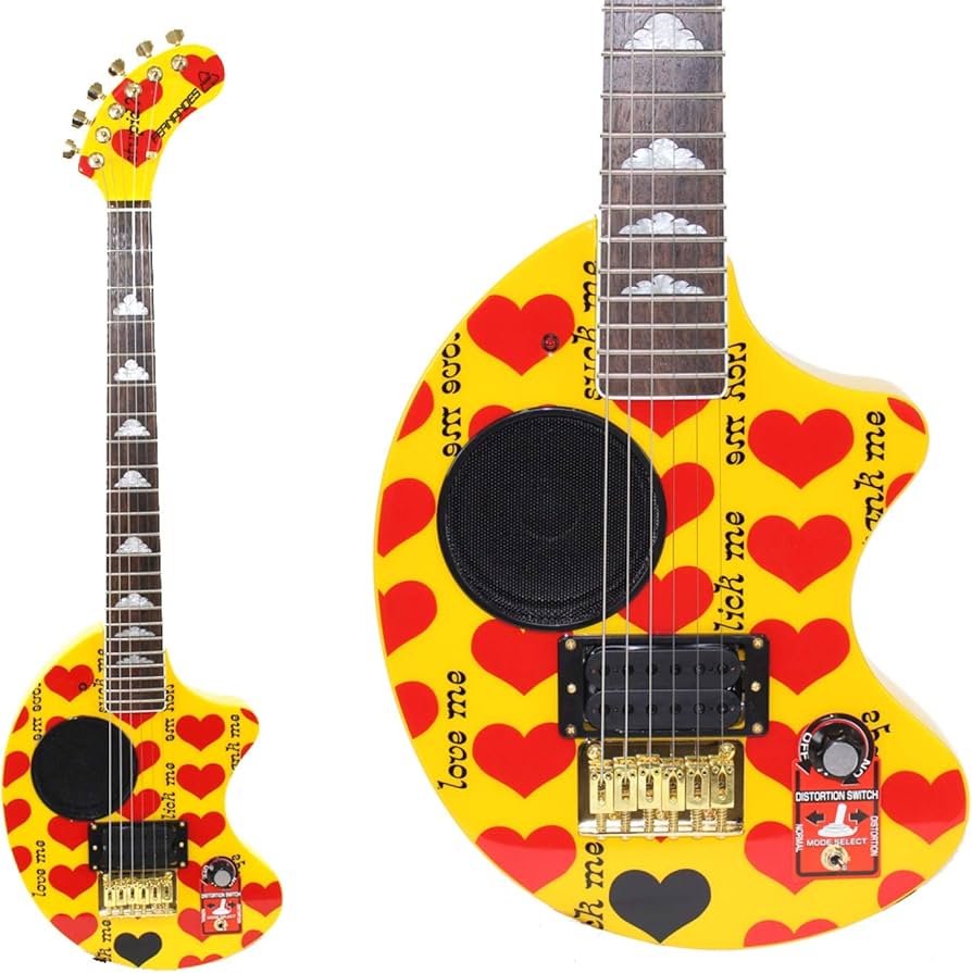 Amazon | FERNANDES フェルナンデス ミニエレキギター YELLOW HEART-ZO
