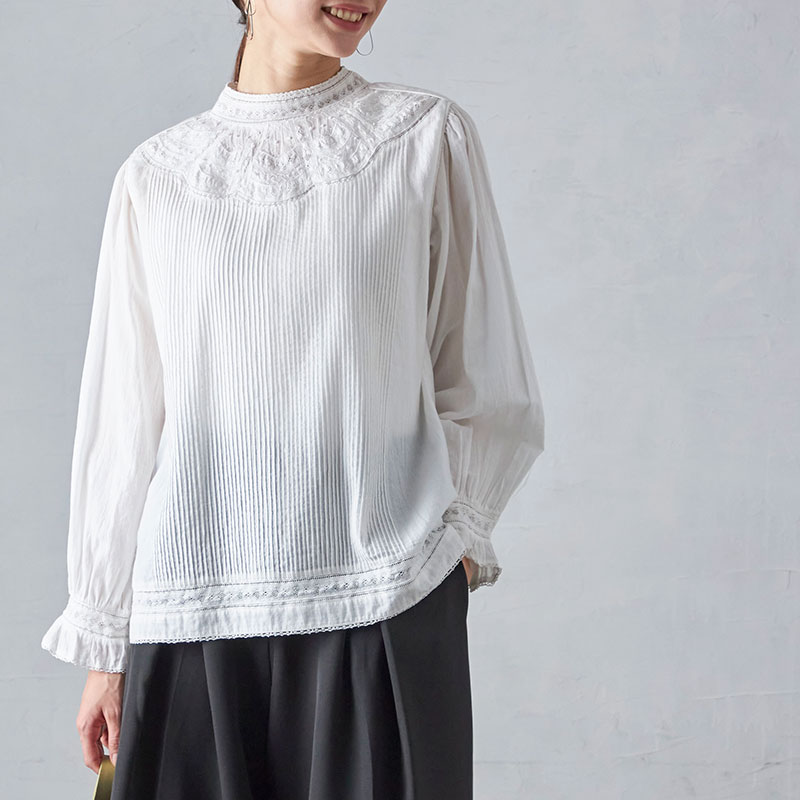 再入荷◇リバーレース＆ピンタック刺繍ブラウス | トップス | Fanaka