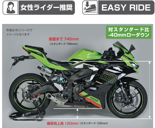 Ninja ZX-25R NITRON NTR R1 リアサスペンションモノショック