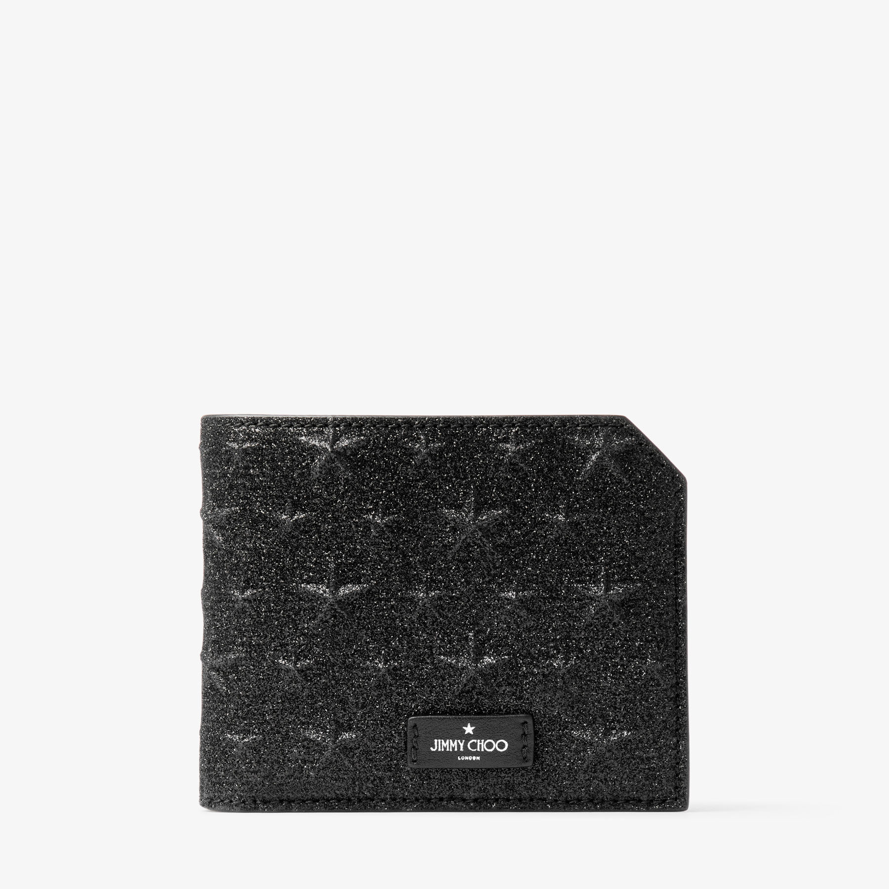 アルバニー | ブラック グリッターレザー・ウォレット | ジミー チュウ
