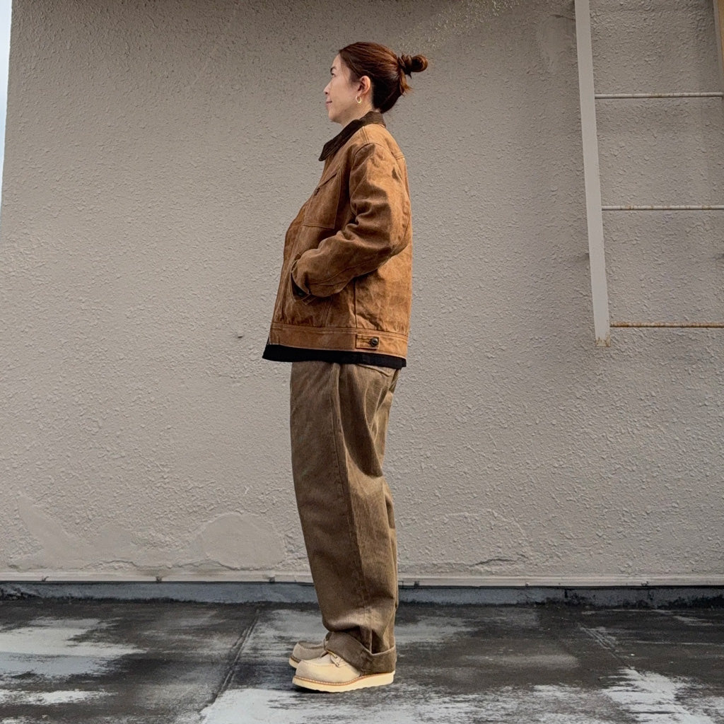 Needles (ニードルズ) : Zipped Work Jacket-Duck Canvas/Kakishibu