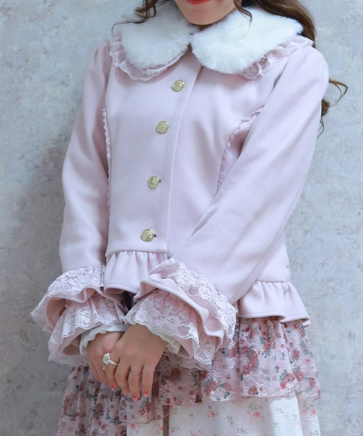 ローズリボン付フリルコート | axes femme online shop
