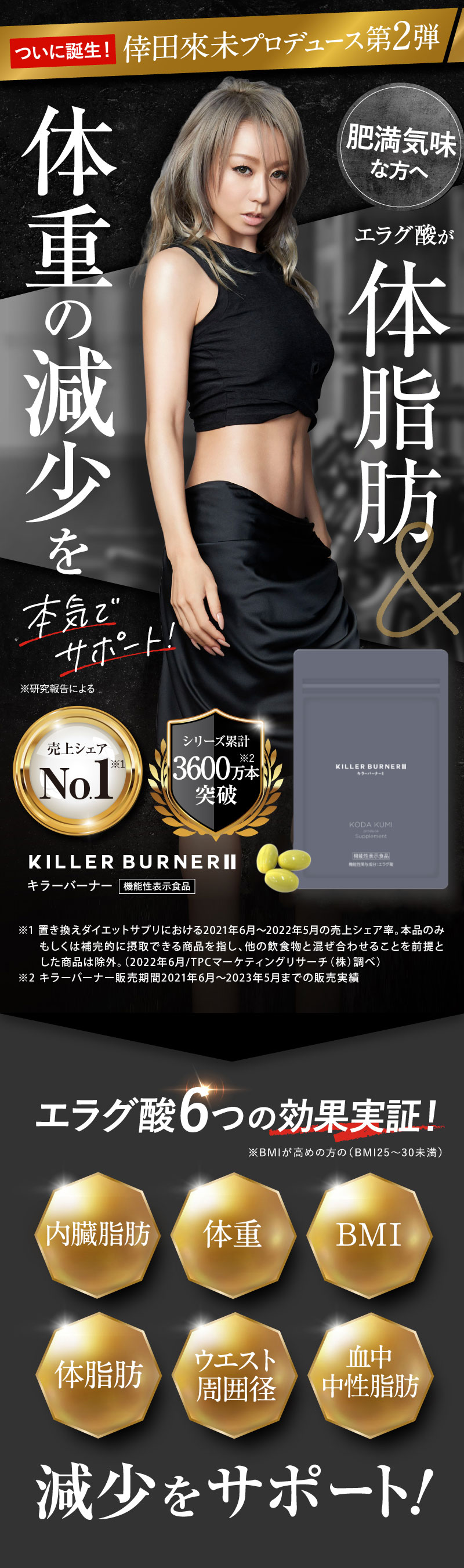 公式_正規販売店】 キラーバーナー II ダイエットサプリ 倖田來未