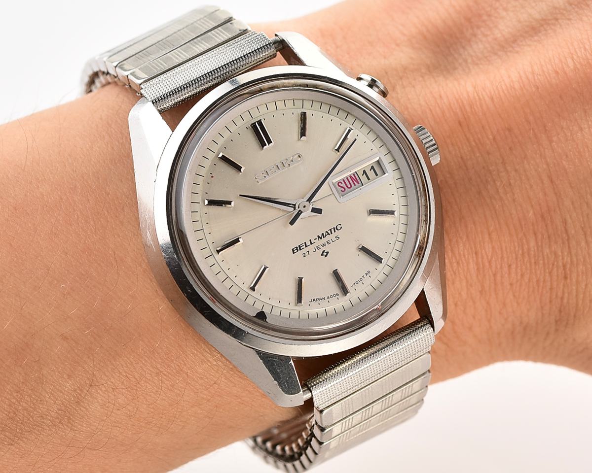 Seiko Bell-Matic 27 jewels mechanical wristwatch with alarm, early