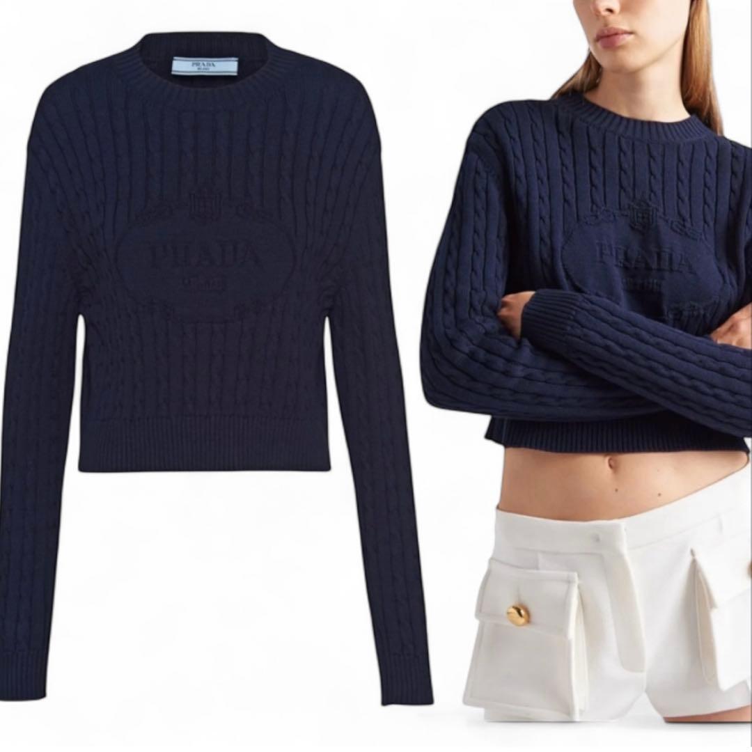 PRADA ケーブルニット セーター　ニット　プラダ　36
