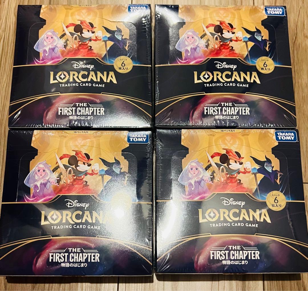 ディズニー ロルカナ 4box/シュリンク付き シュリンク付き】ディズニー・ロルカナ・TCG 日本語版 ブースター