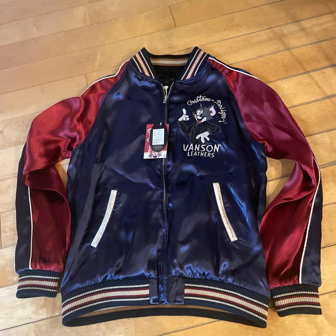 VANSON LEATHERS スカジャン バックス・バニー トム・ジェリー VANSON × TOM＆JERRY トムとジェリー 刺繍 リバ－シブル スカジャン
