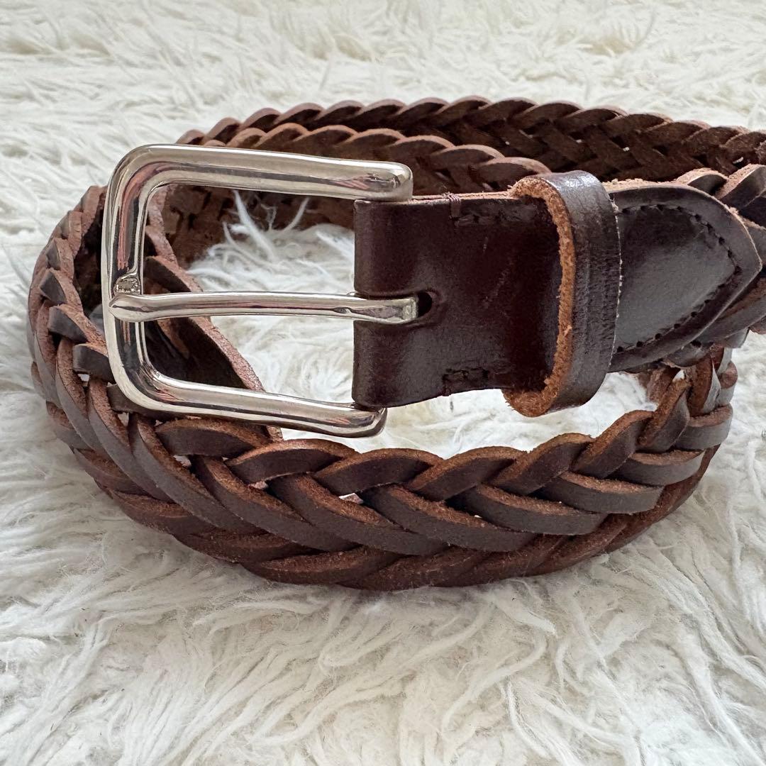 良品　Whitehouse Cox/レザーメッシュベルト/75/30 ブラウン ホワイトハウスコックス メッシュベルト30/75 Whitehouse Cox - メルカリ