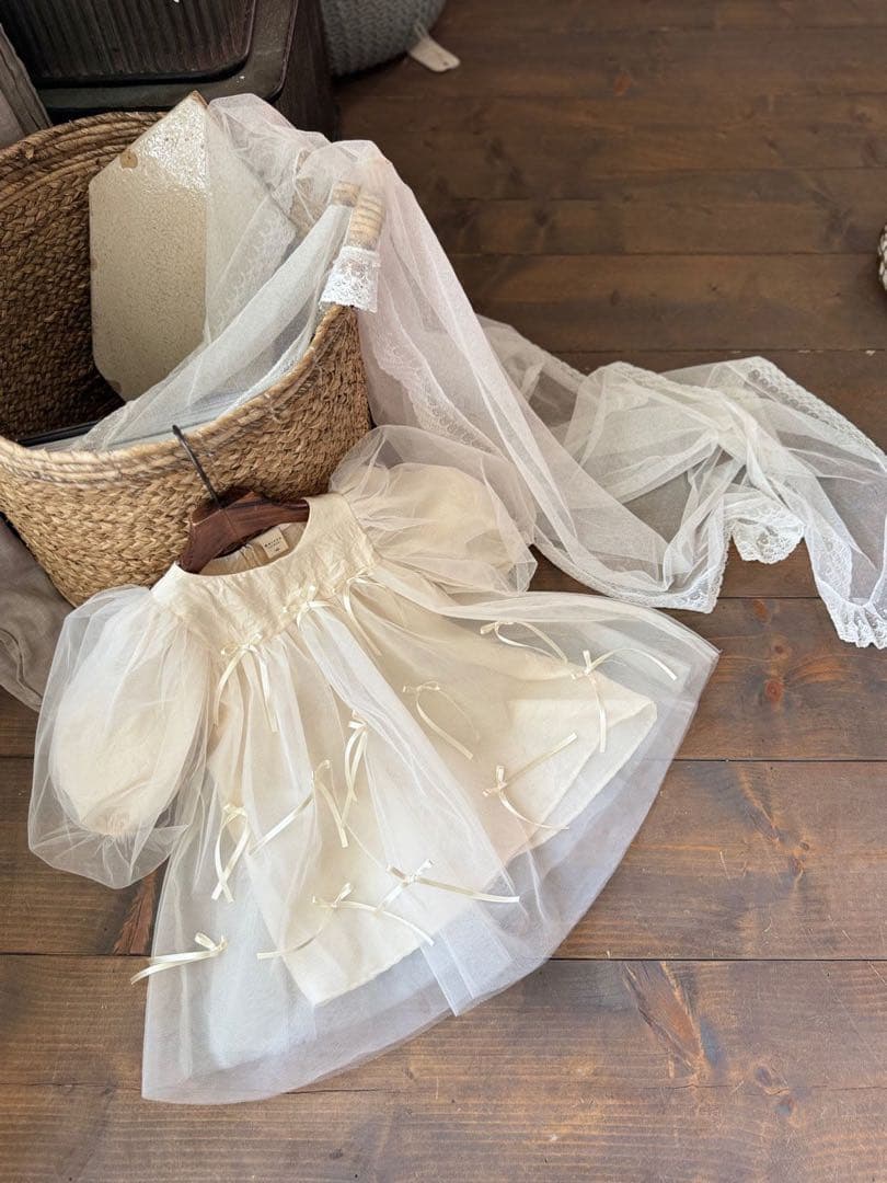 【__9877】 marron リボン ワンピース